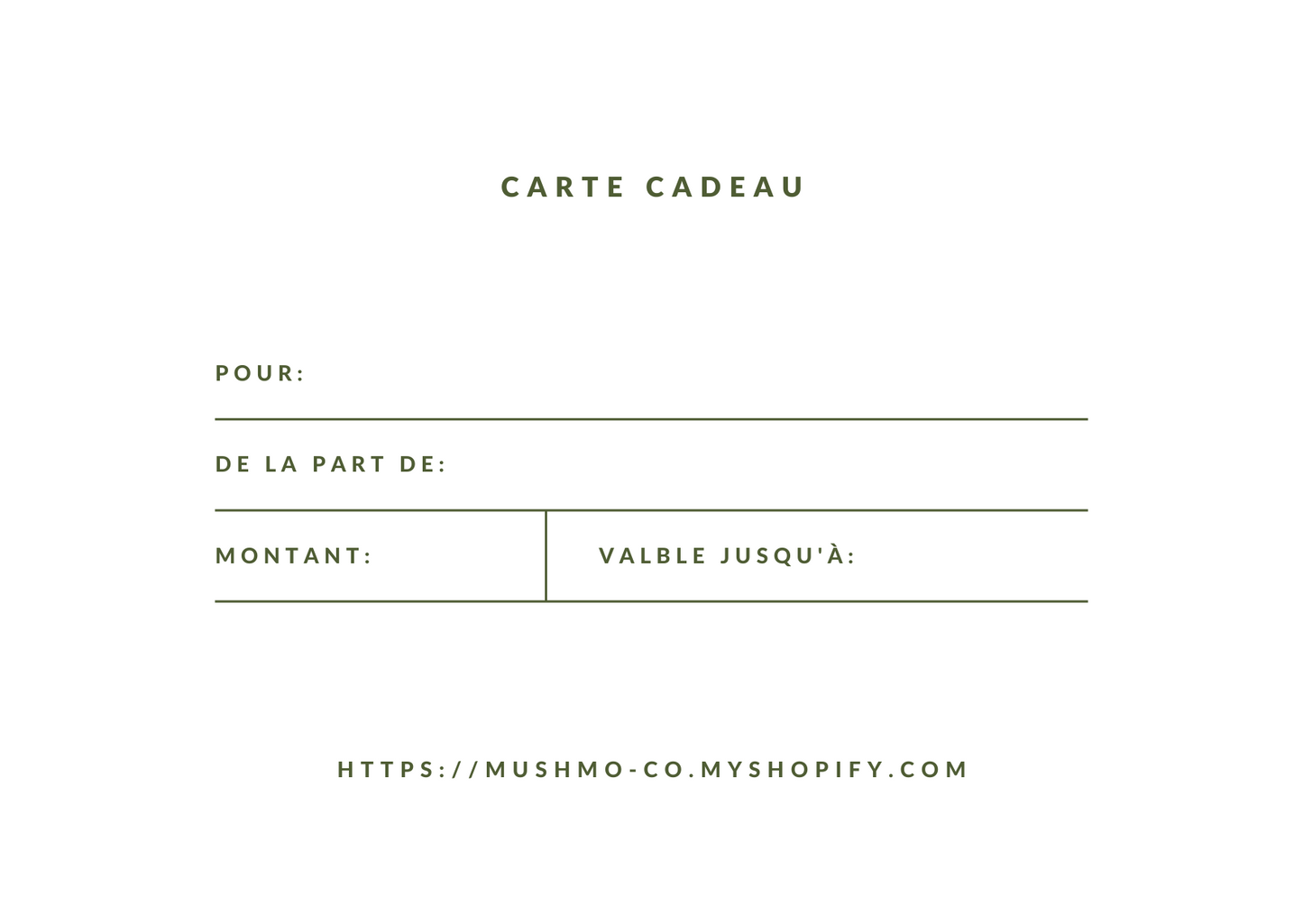Carte Cadeau MushMo