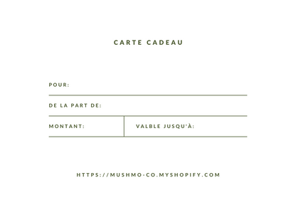 Carte Cadeau MushMo